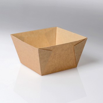  Snackbox-Tray L+ (hoch) braun; L+: Boden: 130x130 x 100/oben: 177x177mm; Umami; braun; Zellulose; ArtNr.: 63768 / KatNr.: 3535863768 