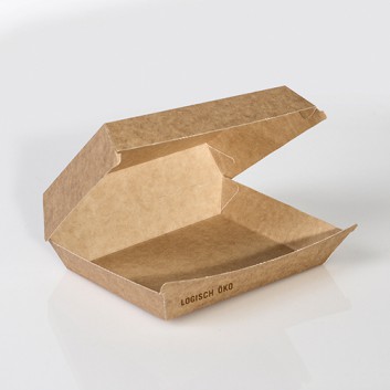  Meal Box XXL Greet braun Clamshell; 200 x 150 x 75 mm; Greet, braun; braun mit Druck 