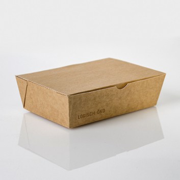  Snack Box L Greet braun; 180 x 120 x 55 mm; Greet, braun; braun mit Druck 