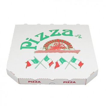  Pizzakarton, 1-teilig; verschiedene Formate; diverse Neutralmotive; Wellpappe; robust, stapelbar; Länge x Breite x Höhe = Innenmaß 
