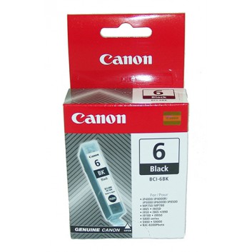  Canon Original Tintenpatrone; BCI-6BK; 4705A002; schwarz; 15 ml; 280 Seiten; geeignet für iP4000, iP5000, iP8500 