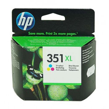  HP Original Tintenpatrone; HP351XL; CB338EE=#351XL; 3-farbig; 14 ml; 580 Seiten; geeignet für Deskjet D4260, D4360 