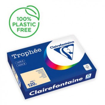  Clairefontaine Trophée Color Office-Papier; chamois; DIN A4; 120 g/qm; matt; Inkjet - und Laserdrucker; hervorragende Laufeigenschaft 