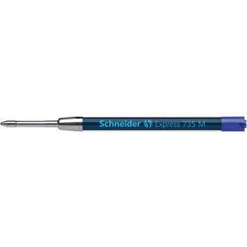  Schneider Express 735 Großraummine; blau; M (mittel); dokumentenecht; Großraum-Kugelschreibermine Typ G2; Edelstahlspitze; Länge: 98,1 mm 