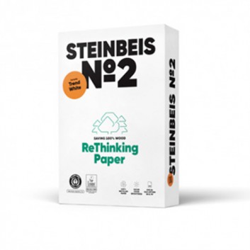  Steinbeis #2 Trend White, Recycling Office-Papier; naturweiß - 80er ISO Weiße; DIN A4; 80 g/qm; ungestrichen; Inkjet - und Laserdrucker 