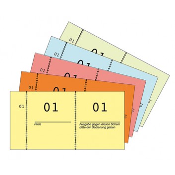  Avery Zweckform Nummernblock; 1-1000; 4 Farben; 105 x 53 mm 