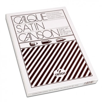  Canson Transparent-Papier; milchig-transparent; DIN A4; 110 g/qm; satiniert; Tusche, Bleistift, Kopierer; - nicht Druckergeeignet - 