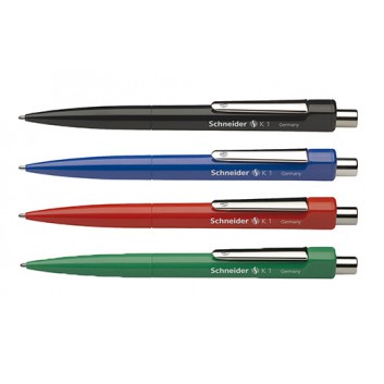  Schneider K1 Kugelschreiber; Schaftfarbe = Schreibfarbe; gleich Schaftfarbe; M; Schrift- = gleich Schaftfarbe; Metallclip; Großraummine; Express 75 