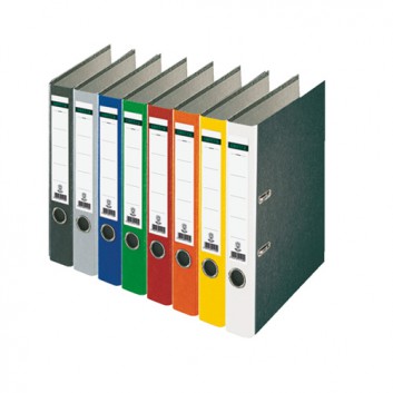  centra Ordner-Standard; für DIN A4; verschiedene Farben; 52 mm; 2 Ringe; mit Hebelmechanik und Blattniederhalter; ca. 350 Blatt; Einband aus Pappe 