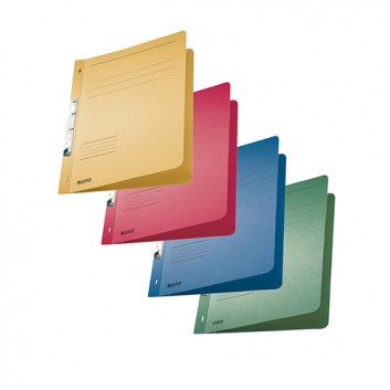  LEITZ Schlitzhefter; verschiedene Farben; für DIN A4; Manila-Karon; 250 g/qm; für ca. 170 Blatt; 1/1 Vorderdeckel, mit Organisationsdruck 