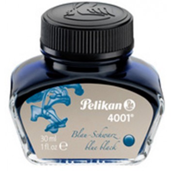  Pelikan Tintenfäßchen; blau-schwarz; Eisengallustinte, relativ lichtecht; 30 ml; Glasflasche; für Konvektorfüller und Handlettering 