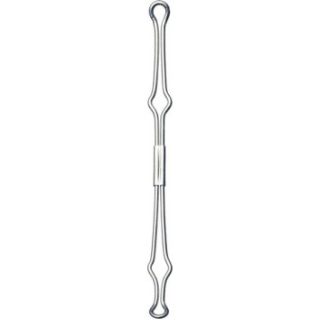  VELOFLEX Drahtniederhalter; für 2 und 4-Ringe mit 80 mm Lochabstand; 10 Stück; silber; 290510 