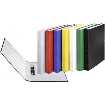  Falken Ringbuch; für DIN A4; verschiedene Farben; 40 mm; 4 Ringe; mit Blattniederhalter; ca. 250 Blatt; Einband mit Polypropylen Folie kaschiert 