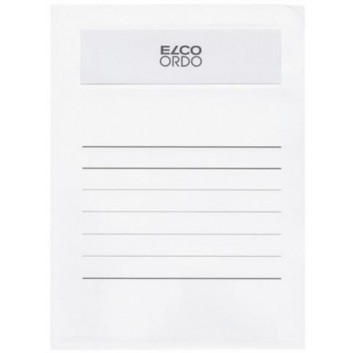  ELCO Ordo volumino - Papier-Sammelmappe; weiß; für DIN A4 - 231 x 313 + 15 mm; FSC-Papier 120 g/qm + Folienfenster; ca. 100 Blatt a 80 g/m² 