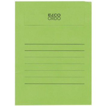  ELCO Ordo volumino - Papier-Sammelmappe; intesiv grün; für DIN A4 - 231 x 313 + 15 mm; FSC-Papier 120 g/qm + Folienfenster; ca. 100 Blatt a 80 g/m² 