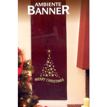  Kögler Ambientebanner Sternenweihnachtsbaum; 175 x 50 cm (LxB); Vlies; Schriftzug: Merry Christmas 