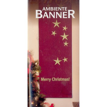  Kögler Ambientebanner Sternenregen; 175 x 50 cm (LxB); Vlies; Schriftzug: Merry Christmas 