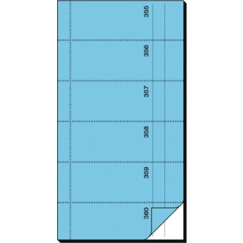  Sigel Bon-Buch, mit Blaupapier; 1-360; blau; 2x 360 Abrisse (Original+Kopie); 10,5 x 20 cm 