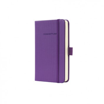  Sigel Notizbuch Conceptum; liniert; ca. DIN A6; Hardcover, Magic Purple; 194 Blatt; 80 g/m²; Fadenheftung; Stifteschlaufe; Gummibandverschluß 