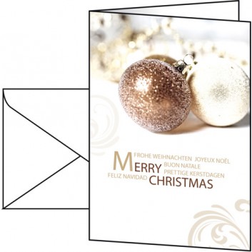  Sigel Weihnachts-Faltkarte, Classic; DIN A6, hoch; Moments, internationaler Text; DS344; Glanzkarton: außen hochglanz, innen matt; 220 g/qm 