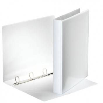  Esselte Präsentations-Ringbuch; für DIN A4; weiß; 25-60 mm; 4 D-Ringe; Ø 25-60 mm; ohne Blattniederhalter; von ca. 250-600 Blatt 