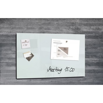  Sigel Glas-Magnetboard artverum®; 78 x 48 cm; schwarz / weiß; inkl. Magnete; Tempered Glas, abwischbar; Tempered Glas, abwischbar 