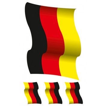  HERMA XL-Fensterbilder; Trägerblatt (B x H): 340 x 500 mm; Deutschlandfahnen; Spezialfolie; selbsthaftend; rückstandslos ablösbar, wiederverwendbar 
