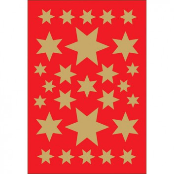  HERMA Weihnachts-Schmuck-Etiketten; 7,5 x 10 cm (Blattformat); Sterne, 6-zackig; gold; 3927; Sterne klein + groß, sortiert; Goldfolie 