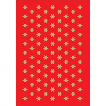  HERMA Weihnachts-Schmuck-Etiketten; 7,5 x 10 cm (Blattformat); Sterne, 6-zackig; gold; 4052; Durchmesser Sterne: ca.6 mm; Goldfolie 