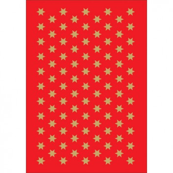 HERMA Weihnachts-Schmuck-Etiketten; 7,5 x 10 cm (Blattformat); Sterne, 6-zackig; gold; 4052; Durchmesser Sterne: ca.6 mm; Goldfolie 