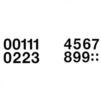  HERMA Zahlen - Haftetiketten; 33 mm; schwarz auf weiß; Folie, Wetterfest; permanent haftend; Zahlen von 0 - 9; 18 Etiketten; 4189 