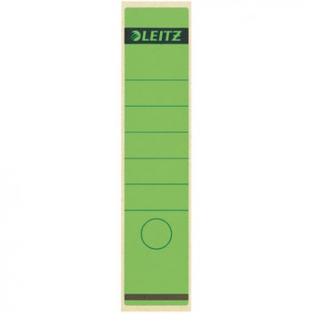 LEITZ Rückenschilder für Handbeschriftung; 61,5 x 285 mm (lang/breit); grün; Papier; permanent; für Handbeschriftung; 10 Blatt; 1 Etikett 