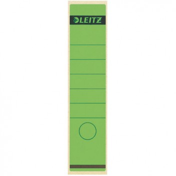  LEITZ Rückenschilder für Handbeschriftung; 61,5 x 285 mm (lang/breit); grün; Papier; permanent; für Handbeschriftung; 10 Blatt; 1 Etikett 