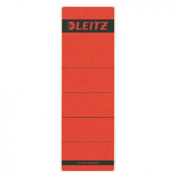  LEITZ Rückenschilder für Handbeschriftung; 61,5 x 192 mm (kurz/breit); rot; Papier; permanent; für Handbeschriftung; 10 Blatt; 1 Etikett 