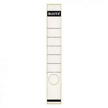  LEITZ Rückenschilder für Handbeschriftung; 39 x 285 mm (lang/schmal); weiß (lt. Hersteller grau); Papier; permanent; für Handbeschriftung; 10 Blatt 