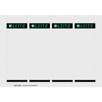  LEITZ Einsteck-Ordnerrückenschild für PC; 56 x 190 mm (kurz/breit); grau; 130 g/qm Karton; zum Einstecken; nicht klebend; perforiert 