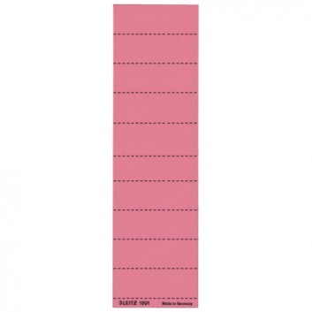  LEITZ Blanko-Schildchen; 60 x 21 mm; rot; Karton; 200g/qm; mit Perforation, 4-fach beschriftbar 