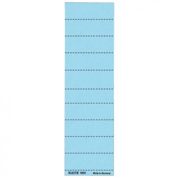  LEITZ Blanko-Schildchen; 60 x 21 mm; blau; Karton; 200g/qm; mit Perforation, 4-fach beschriftbar 