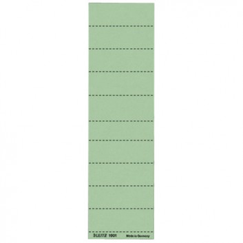  LEITZ Blanko-Schildchen; 60 x 21 mm; grün; Karton; 200g/qm; mit Perforation, 4-fach beschriftbar 