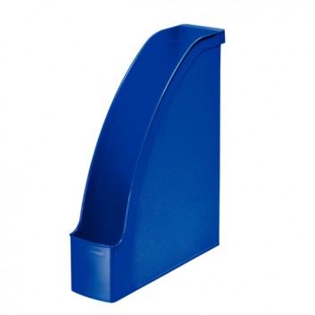  LEITZ Stehsammler Plus; blau; 78 x 278 x 308 mm (B x T x H); Fassungsvermögen: 70 mm; im Hoch- oder Querformat aufstellbar; Polystyrol (PS) 