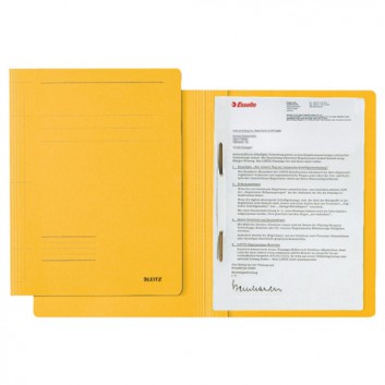  LEITZ Schnellhefter Fresh; gelb; für DIN A4; Pendarec-Karton; 250 g/qm; für ca. 250 Blatt; Heftmechanik für Standartlochung 