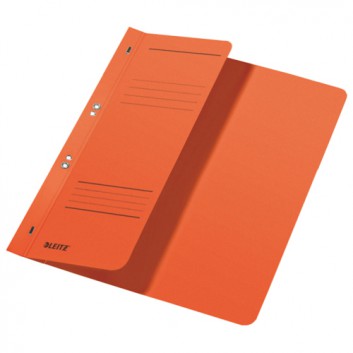  LEITZ Ösenhefter; orange; für DIN A4; Manila-Karton; 250 g/qm; für ca. 170 Blatt; 1/2 Vorderdeckel, mit Organisationsdruck; mit 8 cm Lochung, geöst 