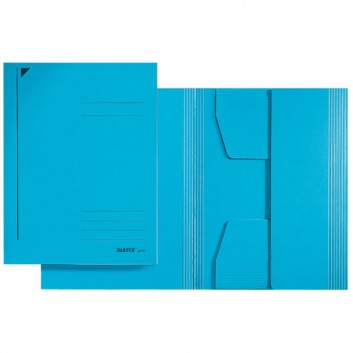  LEITZ Jurismappe; blau; für DIN A4; 100% recycelter Pendarec-Karton 430 g/qm; ca. 250 Blatt; 3 Klappen, Liniendruck auf dem Deckel 
