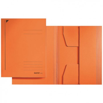  LEITZ Jurismappe; orange; für DIN A4; 100% recycelter Pendarec-Karton 430 g/qm; ca. 250 Blatt; 3 Klappen, Liniendruck auf dem Deckel 