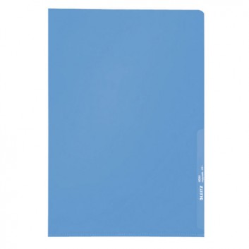  LEITZ Sichthülle Standard; für DIN A4; blau; genarbt; oben und rechte Seite offen; dokumentenecht; recycelbares Polypropylen; 0,13 mm; keine 