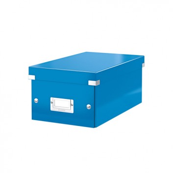  LEITZ DVD Aufbewahrungsbox Click & Store; 352 x 206 x 147 mm (B x H x T); blau; 22 DVDs oder 44 Slimcases; Graukarton mit PP-Folie laminiert 