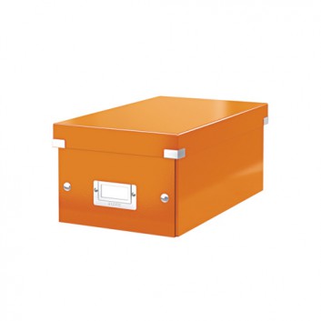  LEITZ DVD Aufbewahrungsbox Click & Store; 352 x 206 x 147 mm (B x H x T); orange; 22 DVDs oder 44 Slimcases; Graukarton mit PP-Folie laminiert 