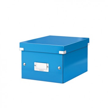  LEITZ Aufbewahrungsbox Click & Store klein; 282 x 216 x 160 mm; blau; für DIN A5 Dokumente; Graukarton mit PP-Folie laminiert 
