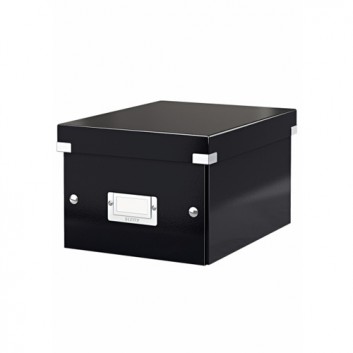  LEITZ Aufbewahrungsbox Click & Store klein; 282 x 216 x 160 mm; schwarz; für DIN A5 Dokumente; Graukarton mit PP-Folie laminiert 