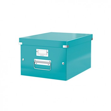  LEITZ Aufbewahrungsbox Click & Store mittel; 369 x 281 x 200 mm; eisblau; für DIN A4 Dokumente; Graukarton mit PP-Folie laminiert 